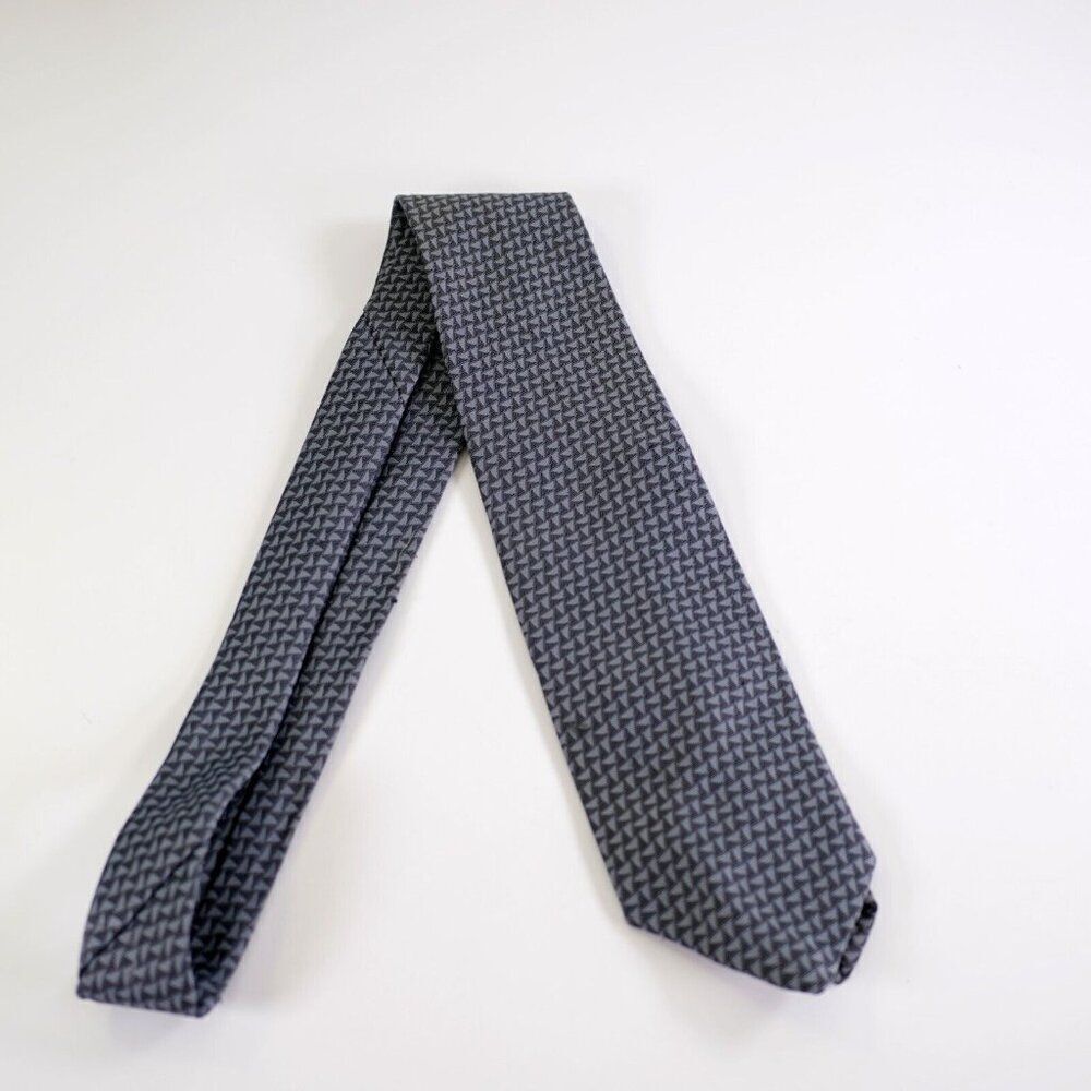 The Men's Store Gray‎ Silk Geometric Polyester Tie - Picture 6 of 6